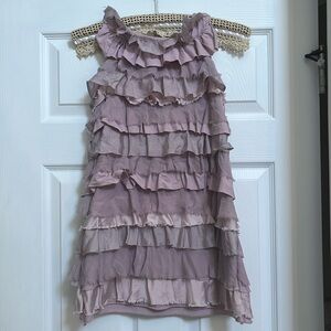 J Crew Crewcuts Girls Raw Edged Ruffle Dress Sz 8